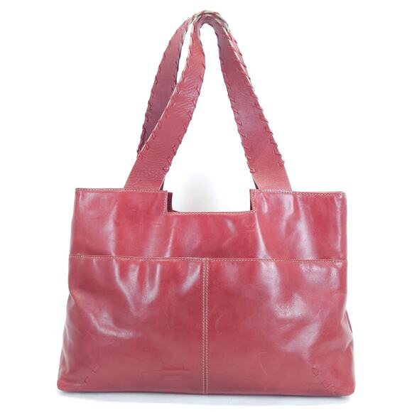 Vtg Franklin Covey Red Leather Tote Bag Planner Wristlet Work Travel Organizer - Picture 4 of 15